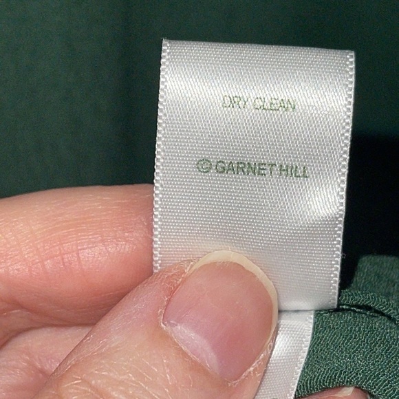 GARNET HILL PINE GREEN AUTUMNAL VISCOSE MIDI DRESS Sz. 10 - Picture 16 of 16